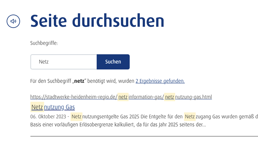 Beispiel Suche